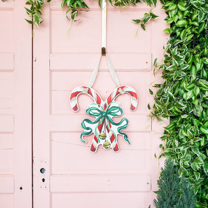 Door Hanger, Crossed Candy Canes