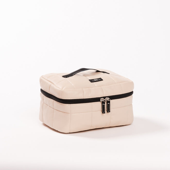 Scout Train Case, Putty Box Quilted