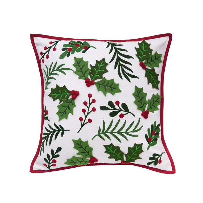 Throw Pillow, Holly Spring Berry