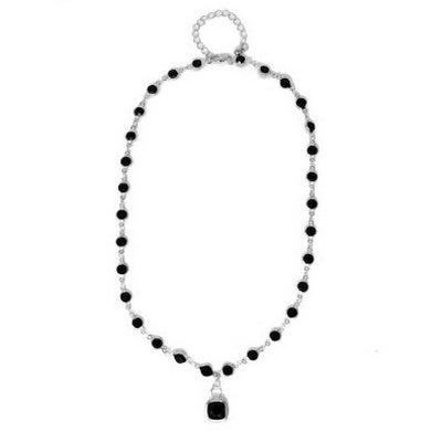 Necklace, Cedar Silver Black
