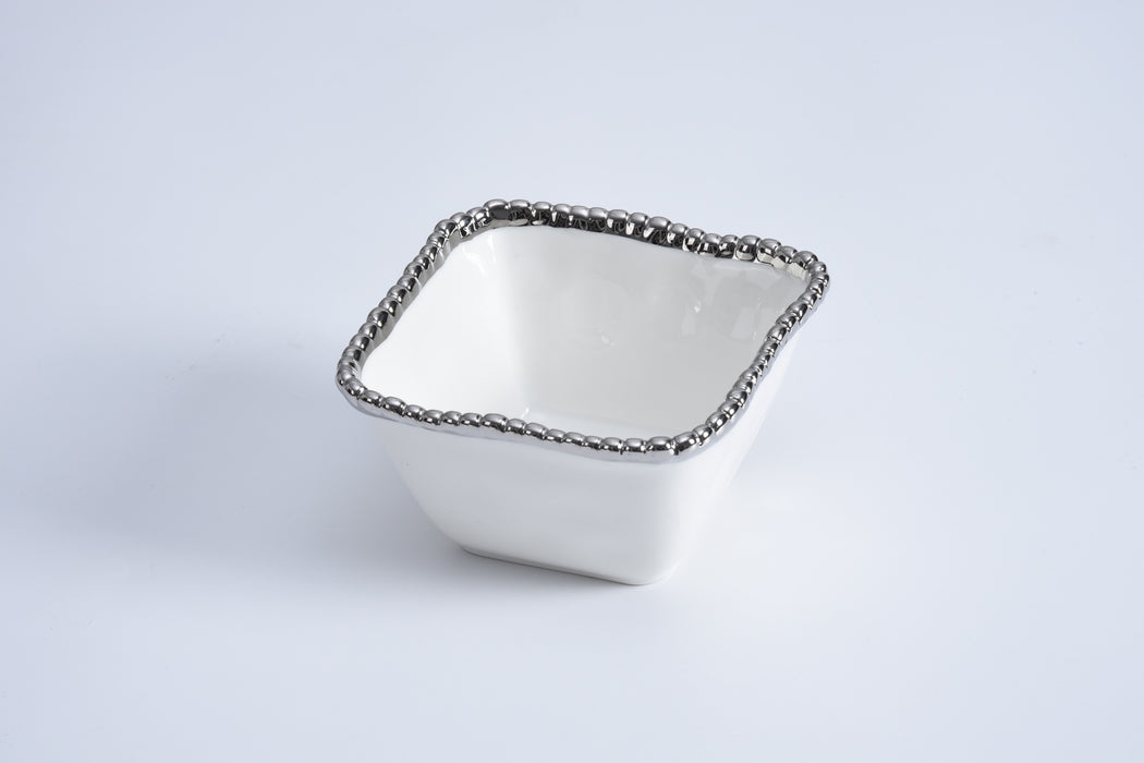 Pampa Bay Square Snack Bowl, White