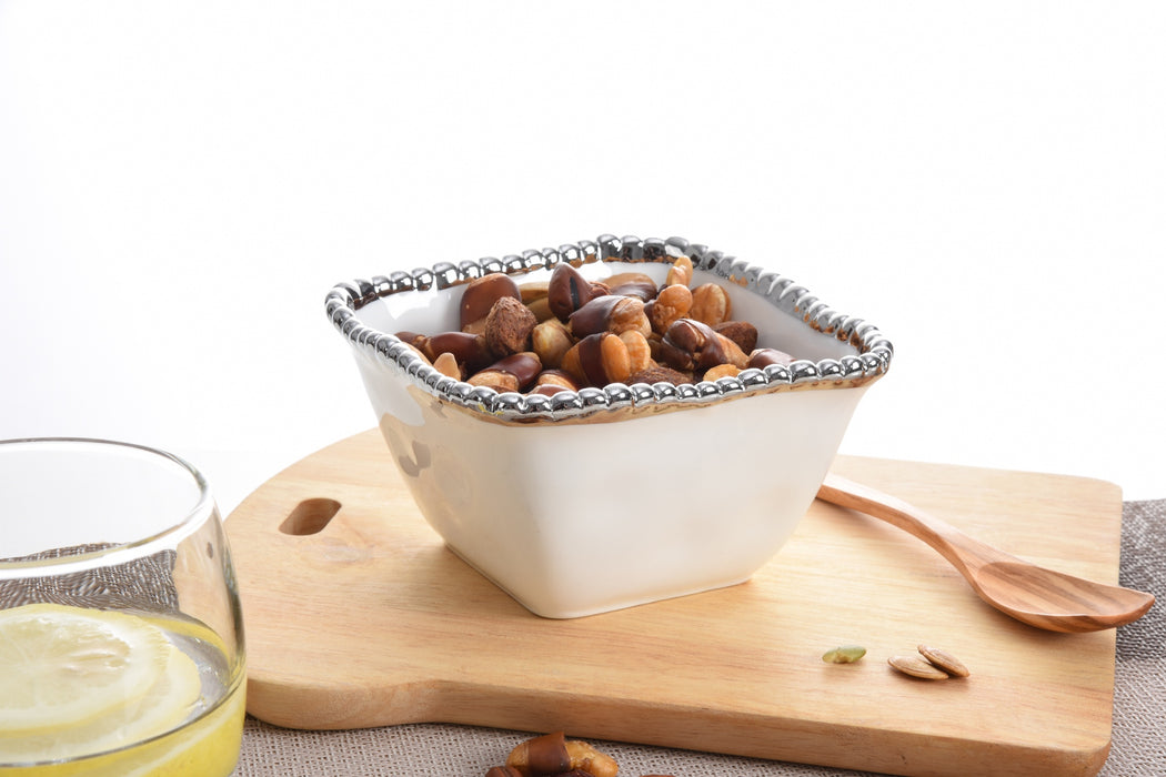Pampa Bay Square Snack Bowl, White