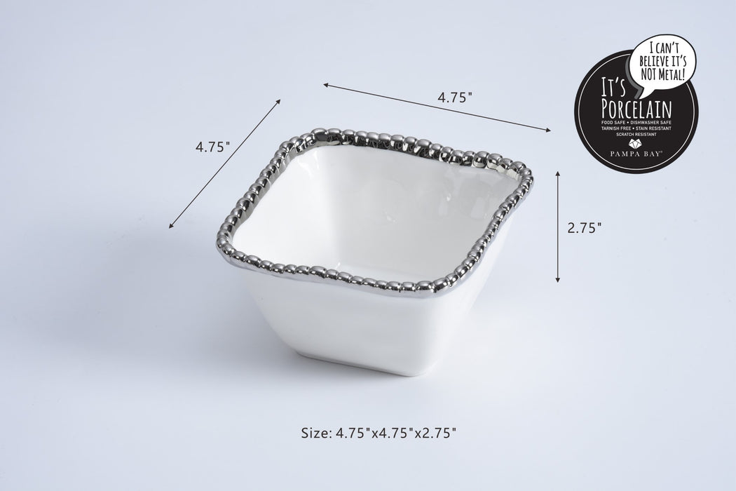 Pampa Bay Square Snack Bowl, White