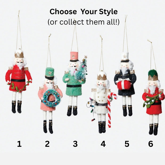 Wooden Nutcracker Ornament, 6 Styles