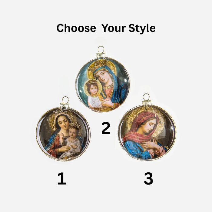 Madonna Medallion Ornament, 3 Styles