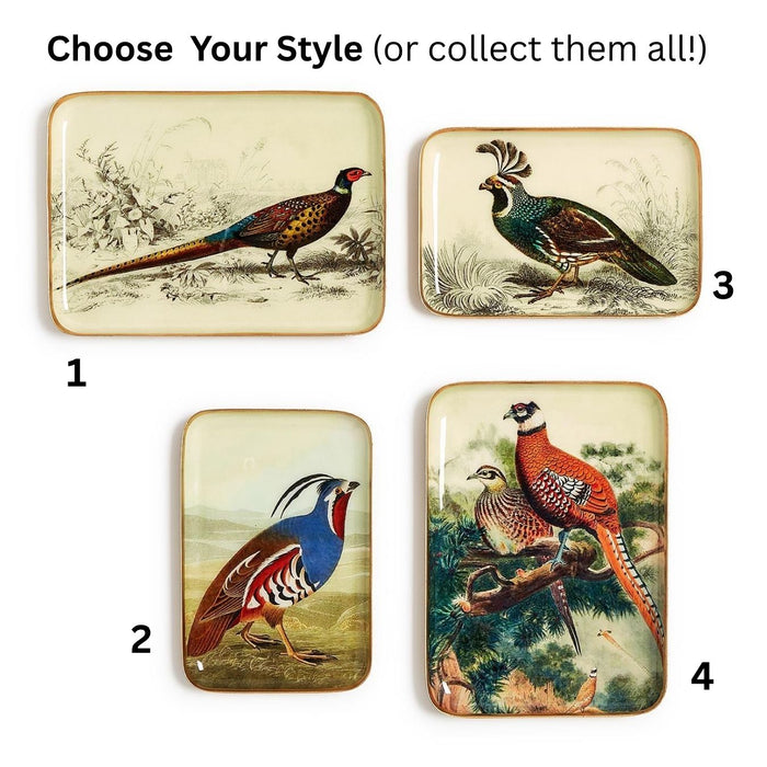 Metal Pheasant Trays, 4 Styles