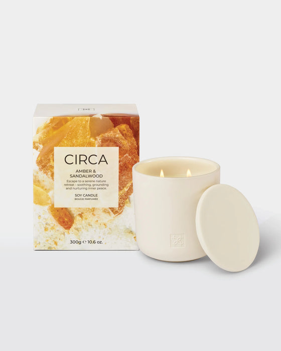 Candle, Amber & Sandalwood, 10.6 oz