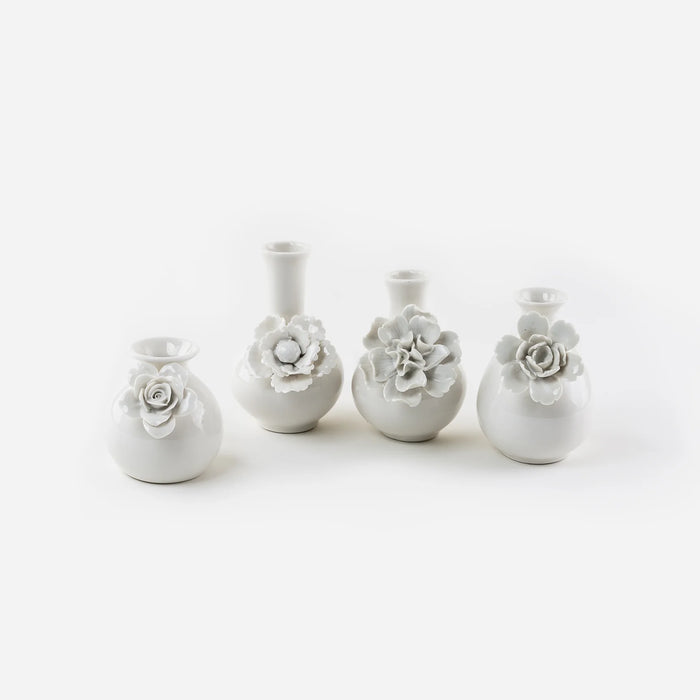 White Flower Vase, 4 Styles