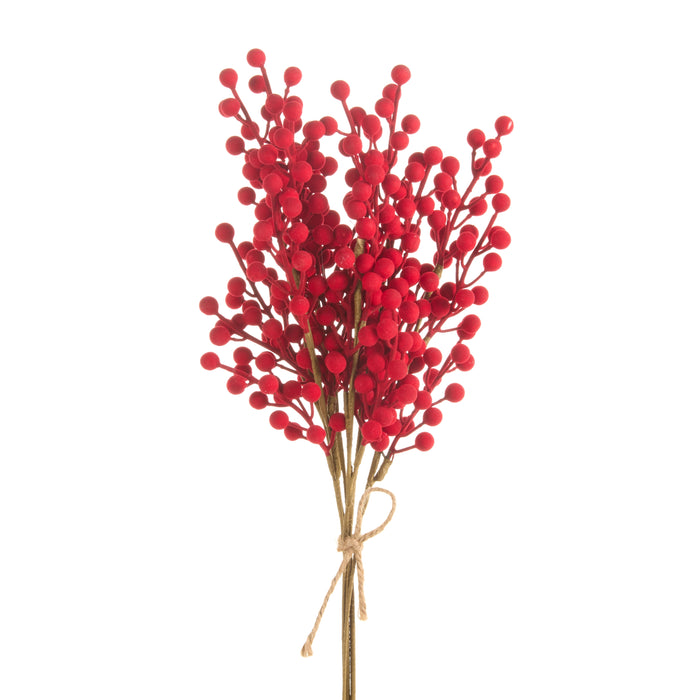 Flocked Berry Bundle, 22"