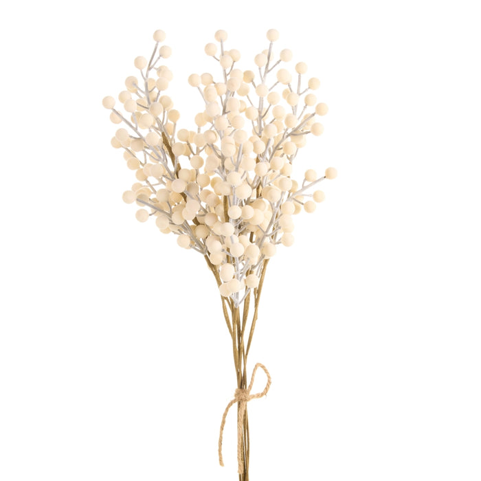Flocked Ivory Berry Bundle