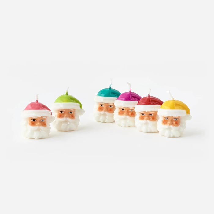 Santa Head Candle, 6 colors