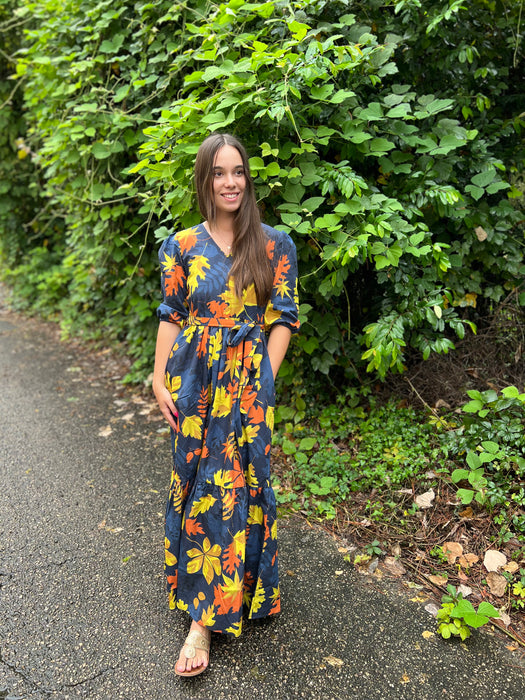 Molly Dress, Maple Leaves