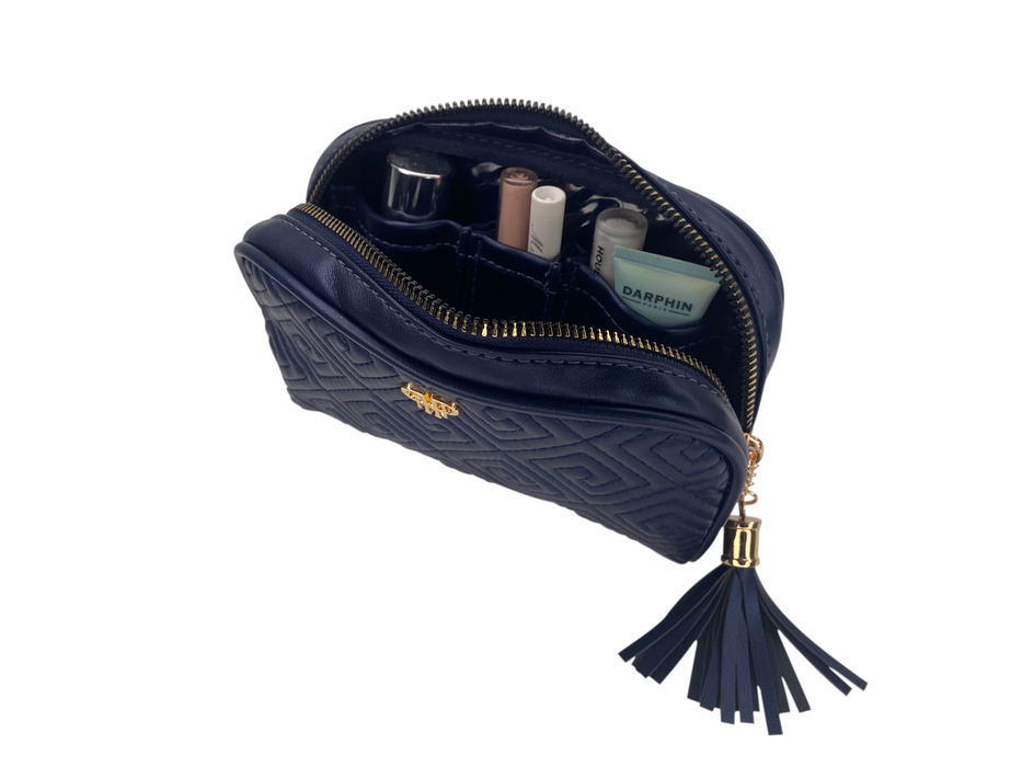Small Makeup Case, Greek Navy