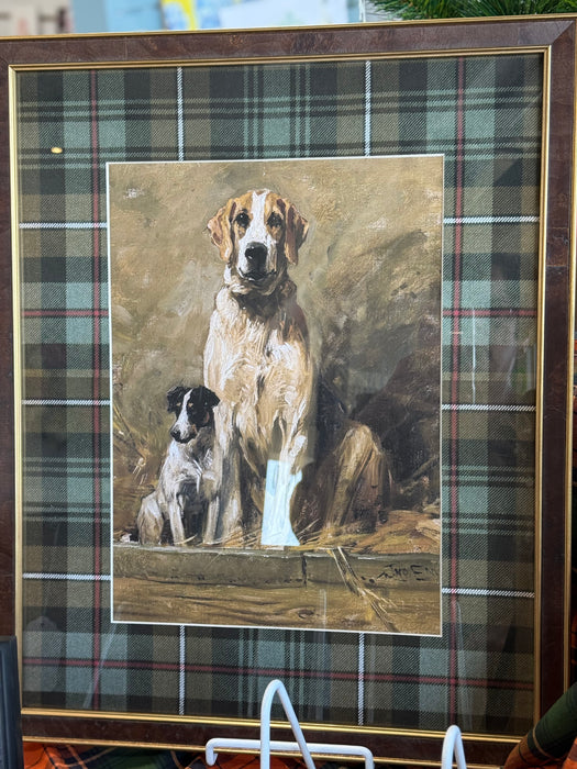 Framed Vintage Dog Oil Reproduction