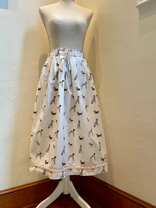 French Market Skirt, Long, Chien Blanc