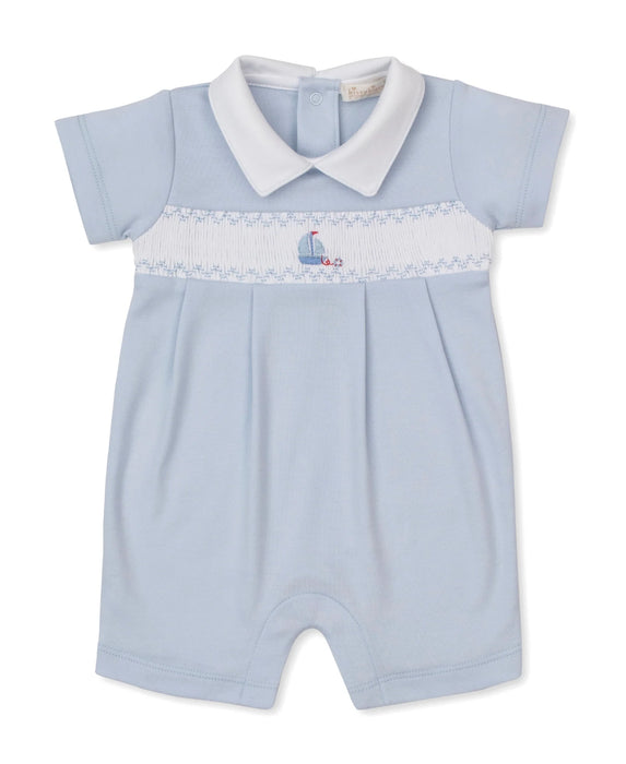 Playsuit with Sailboat Smocking