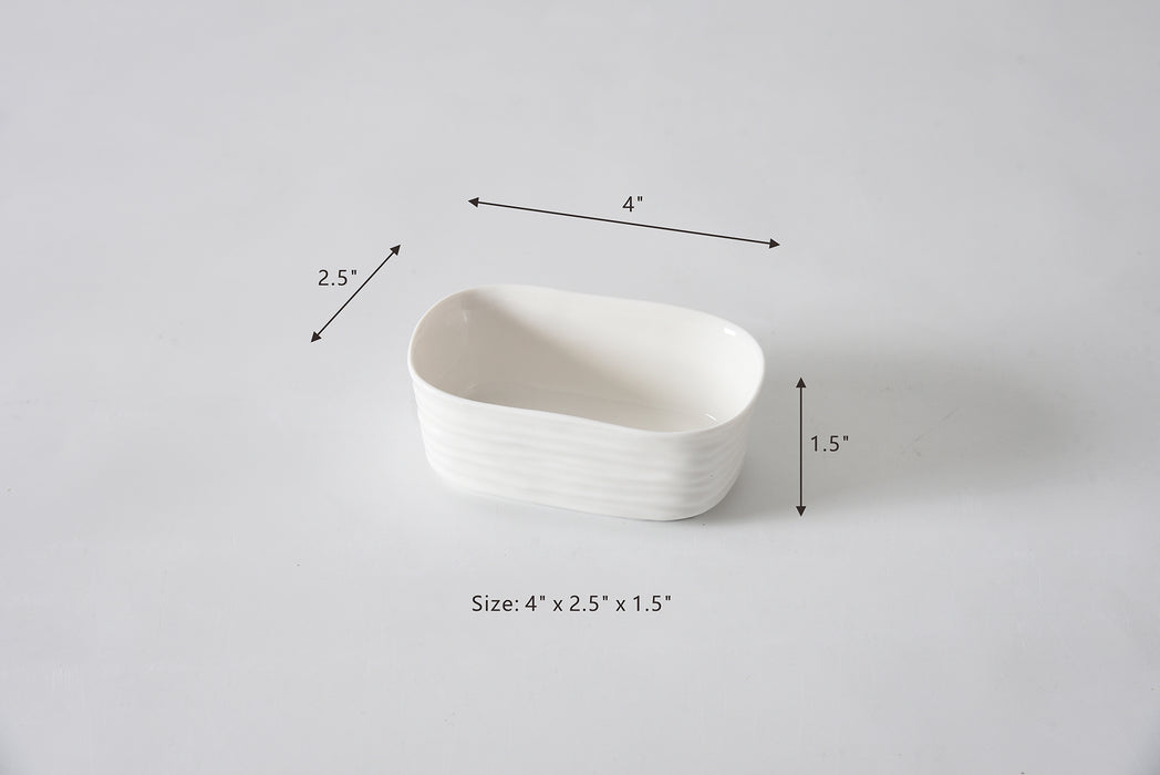 Pampa Bay Mini Condiment Bowl, White