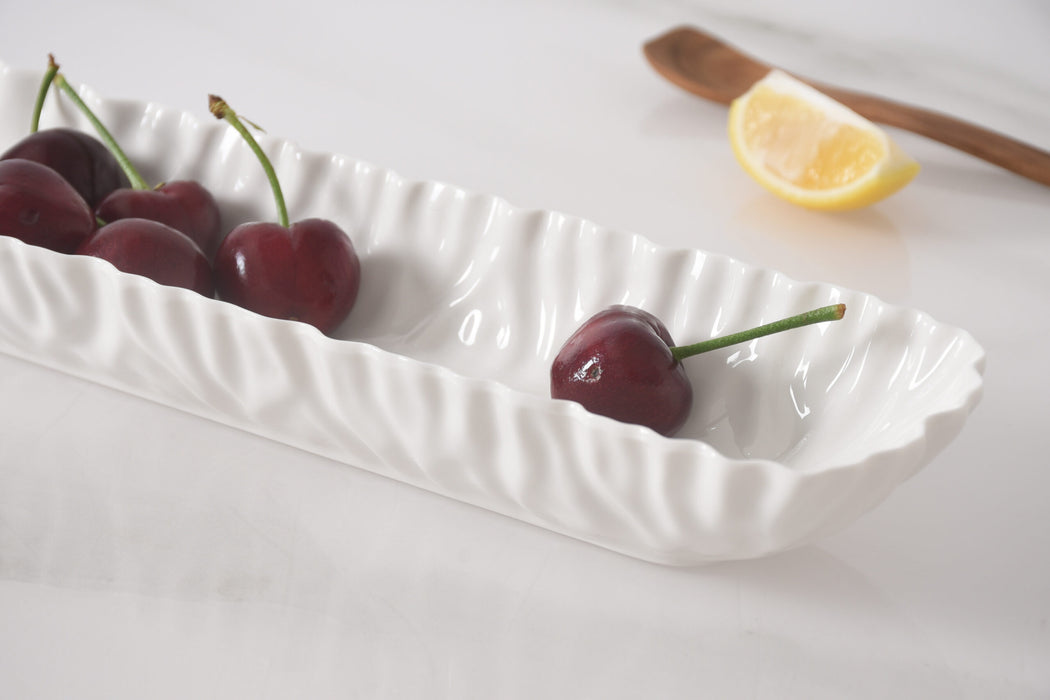 Pampa Bay Cracker Tray, White
