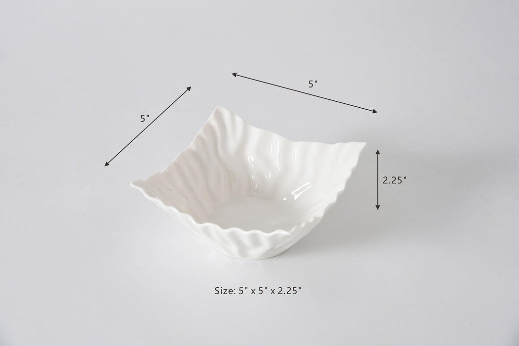 Pampa Bay Square Snack Bowl, White