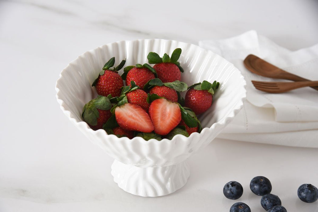 Pampa Bay Small Footed Bowl, White
