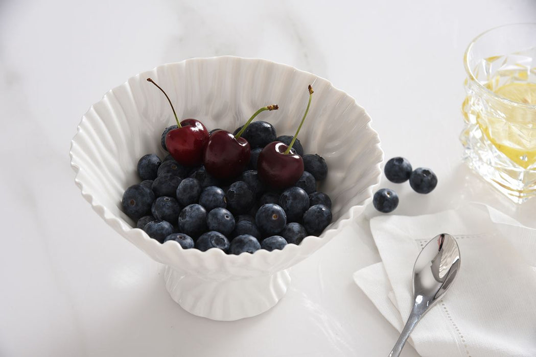 Pampa Bay Small Footed Bowl, White
