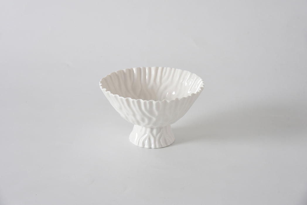 Pampa Bay Small Footed Bowl, White
