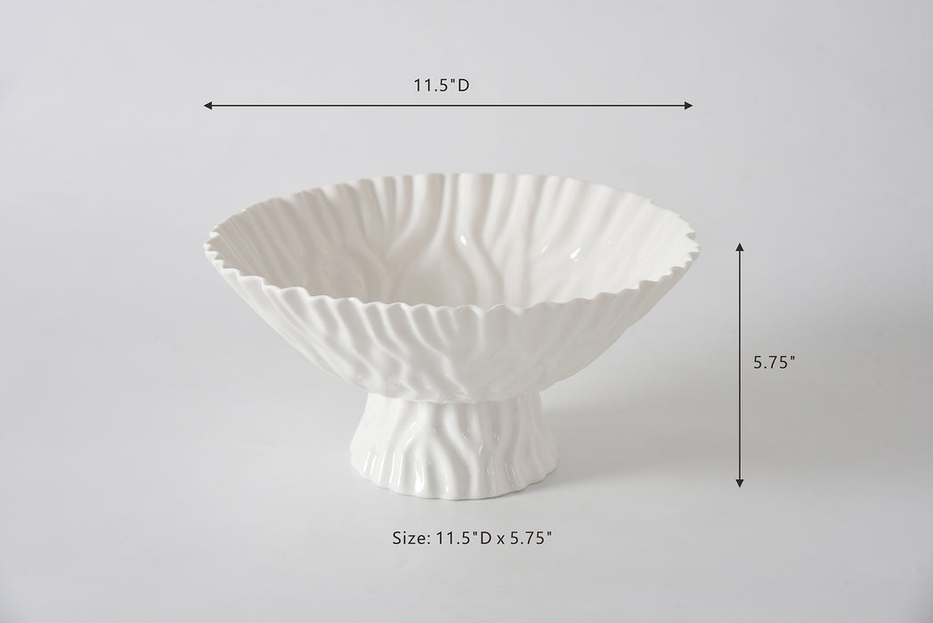 Pampa Bay Large Footed Bowl, White