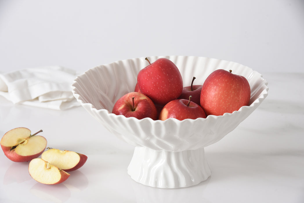 Pampa Bay Large Footed Bowl, White