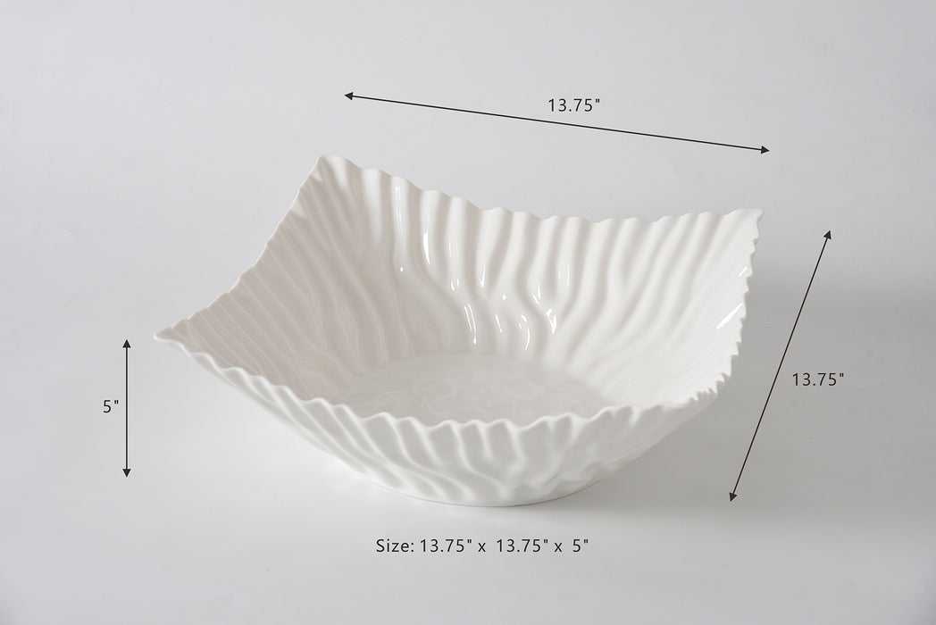 Pampa Bay Square Centerpiece, White