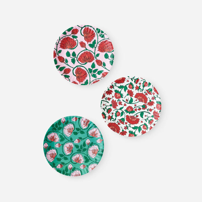 Floral Paper-Look Melamine Trays, 3 Styles