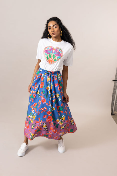 Emily Lovelock Alvia Skirt, Amparo Blue