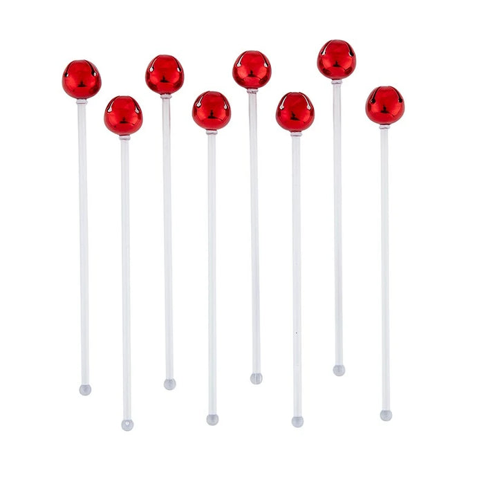 Jingle Bell Stir Sticks, Red