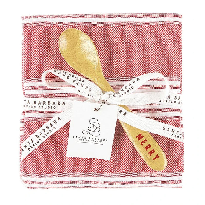Tea Towel and Spoon, Merry