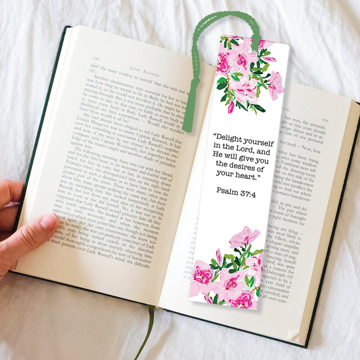 Bookmark, Pink Flowers