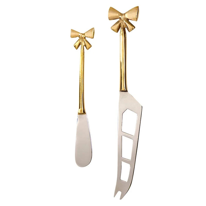 Cheese Knives Set, Gold Bow