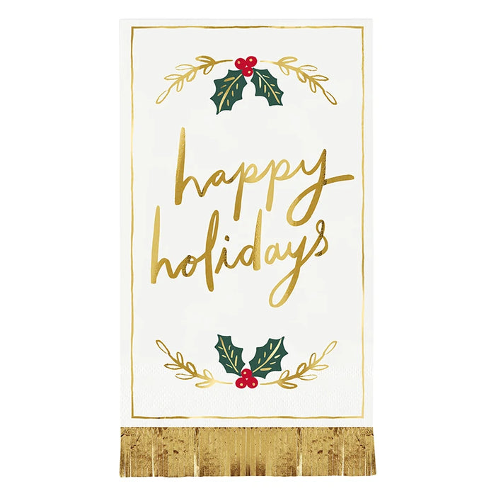 Guest Napkins, Happy Holidays