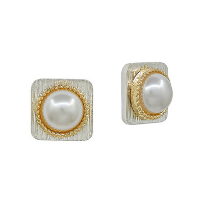Earrings, Rama, Silver & Pearl