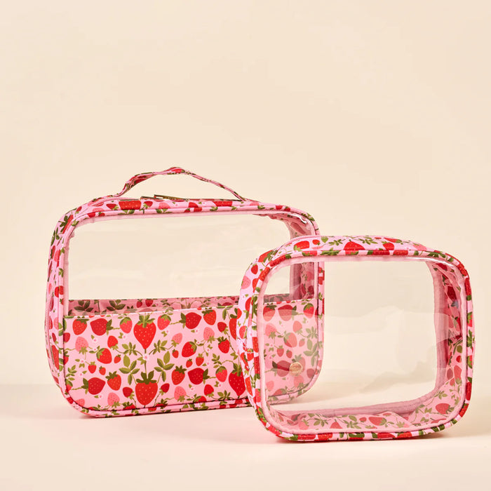 Cosmetic Case Set, Strawberry Fields