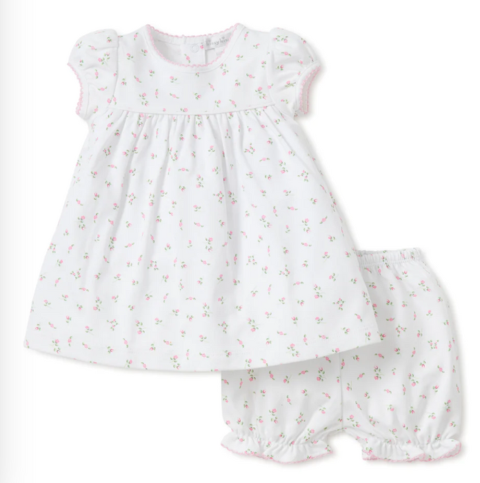 Garden Roses Print Dress with Diaper Cover