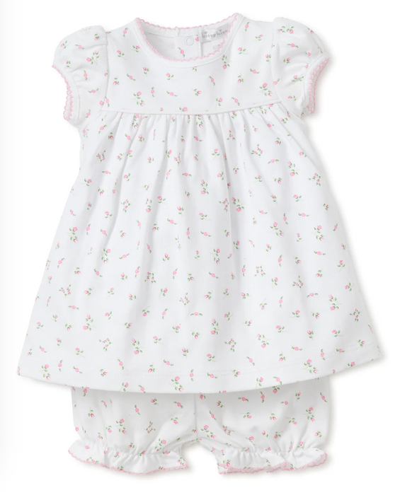 Garden Roses Print Dress with Diaper Cover