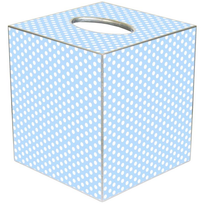 Blue Polka Dot Tissue Box Cover