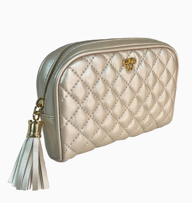 Small Makeup Case, Pearl Quilted