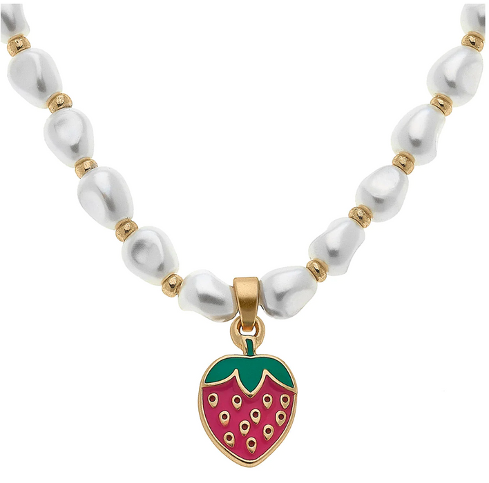 Madeline Strawberry Pearl Children's Necklace