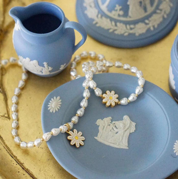 Madeline Daisy Pearl Children's Necklace
