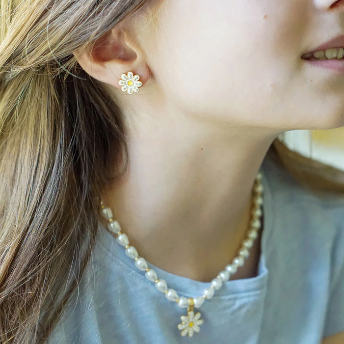 Madeline Daisy Pearl Children's Necklace