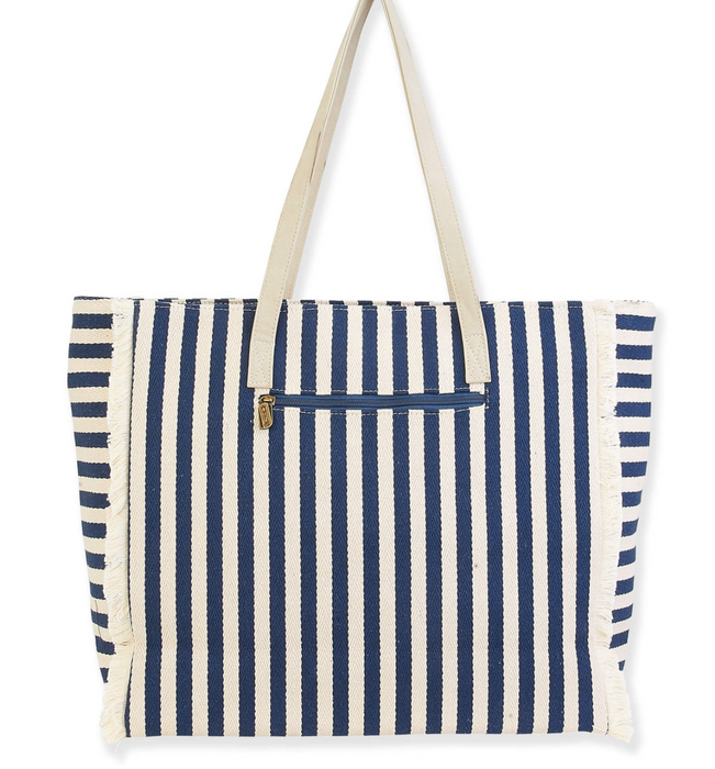Tote, Navy with Tassel