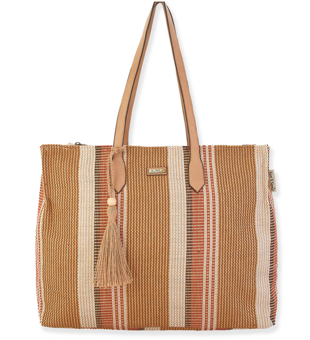 Tote, Tan with Tassel
