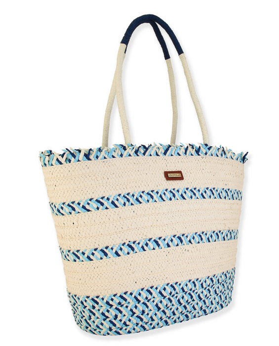 Tote, Blue Paper Straw