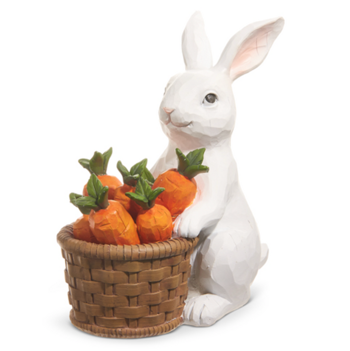 Bunny with Basket of Carrots