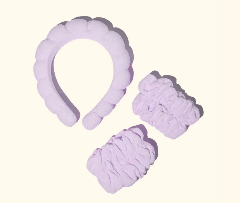 Headband & Wristband Set, Lavender